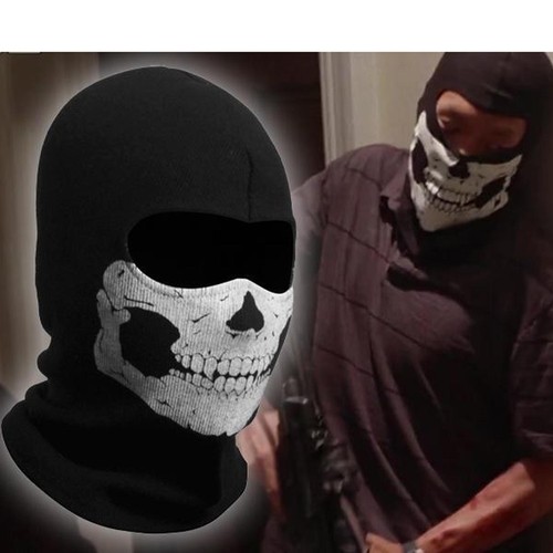 Ghosts Skull Full Face Mask for Cosplay Party Halloween Outdoor Motorcycle Bike - Picture 12 of 24