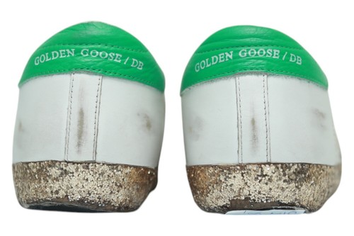 Zapatillas de cuero Golden Goose Super Star 'blanco verde' detalles dorados brillantes 37 - Imagen 3 de 8
