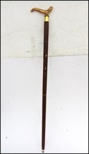 Brass Dolphin Fish Handle Wood Walking Cane 36" Attractive Casting Artwork Gift