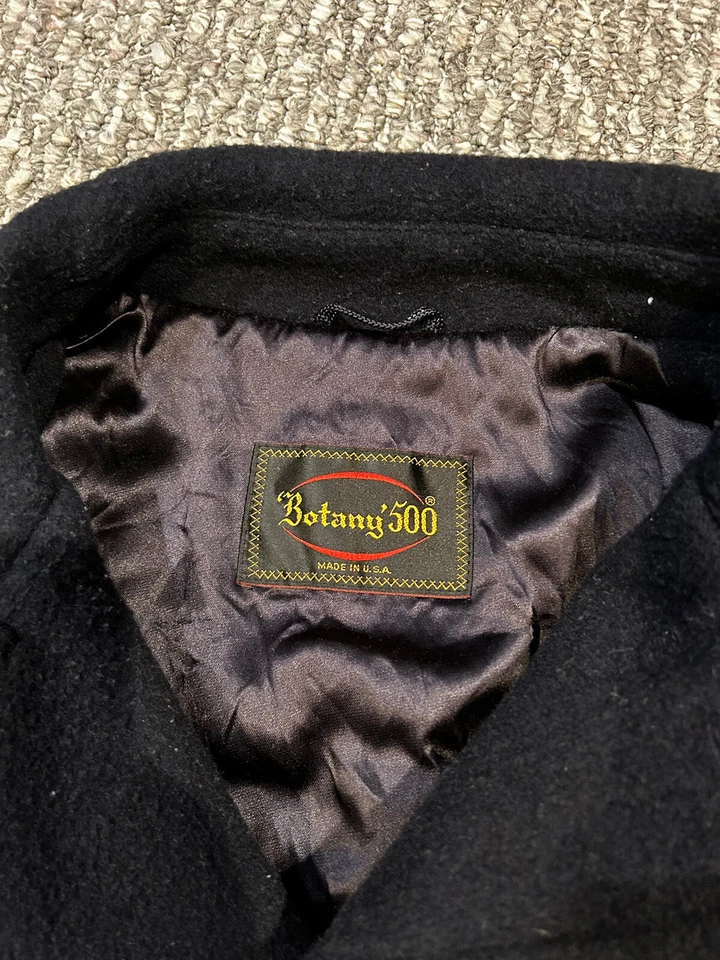 Abrigo de lana Botany 500 para hombre talla 44 regular azul. Forro de franela. Foto 3 de 4