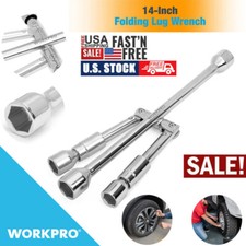 Workpro 14 Inch Universal Folding Lug Wrench 4-way Tire Iron Wrench Cross Wrench Workpro 14 Inch Universal Folding Lug Wrench 4-way Tire Iron Wrench Cross Wrench