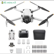 DJI Mini 4 Pro Fly More Combo Plus DJI RC 2, Three Batteries Plus Camera Drone