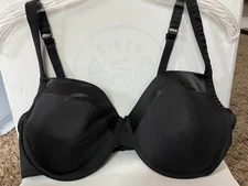 Beauty Back Full Figure Black Bra Underwire Size 44C  (107)