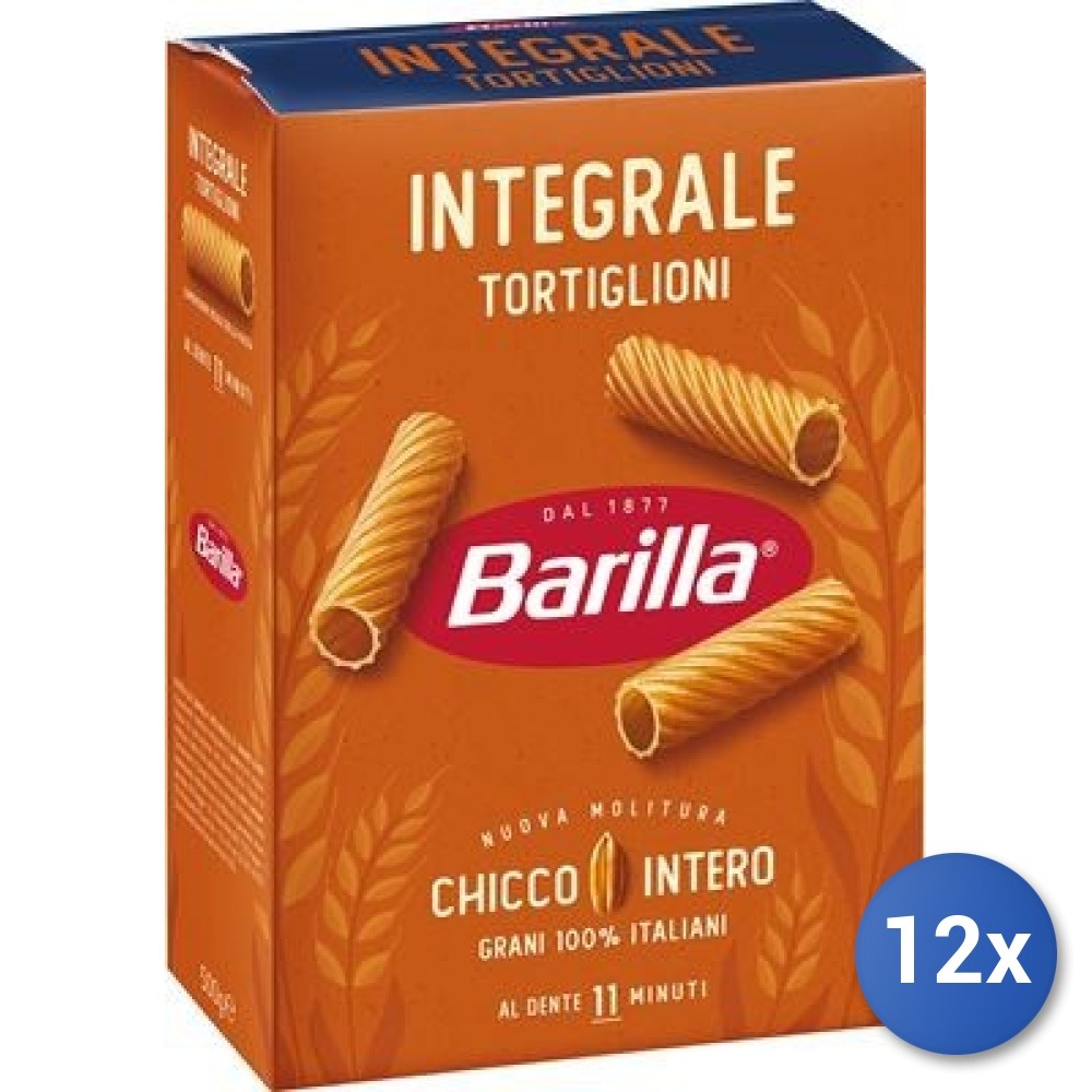 12X Multipack Barilla Whole Wheat Tortiglioni Gr500