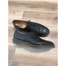 Vintage Made In England Doc Dr. Martens Oxford Black Leather US 12 UK 11