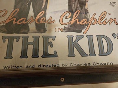 Charles Chaplin The Kid Large Vintage Framed Paper Poster Print, The Tramp