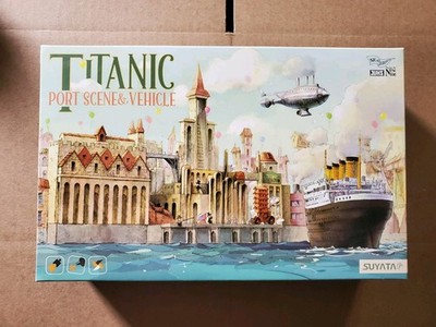Suyata #SL-002 Titanic Port Scene and Vehicle  Cartoon Ship  Model Kit