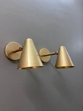 Mid Century Modern Brass Wall Sconce Pair  Brass Bedside Light Christmas Gift