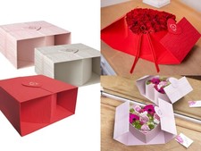 Herzform Blumen Hutschachteln Oasis® Oxford Blume Floristik Geschenk in 3 Farben