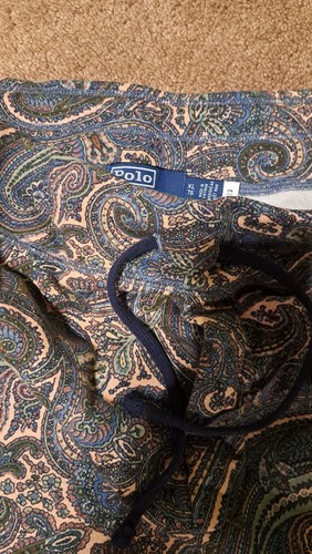Polo Ralph Lauren Mens XL Paisley Fleece Hoodie & Pants Set Drawstring - Picture 8 of 10
