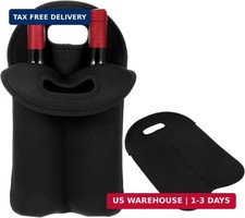 Wine Carrier 2 Bottle Carrier Tote Bag for 750ML Wine Bottles Neoprene Insulated