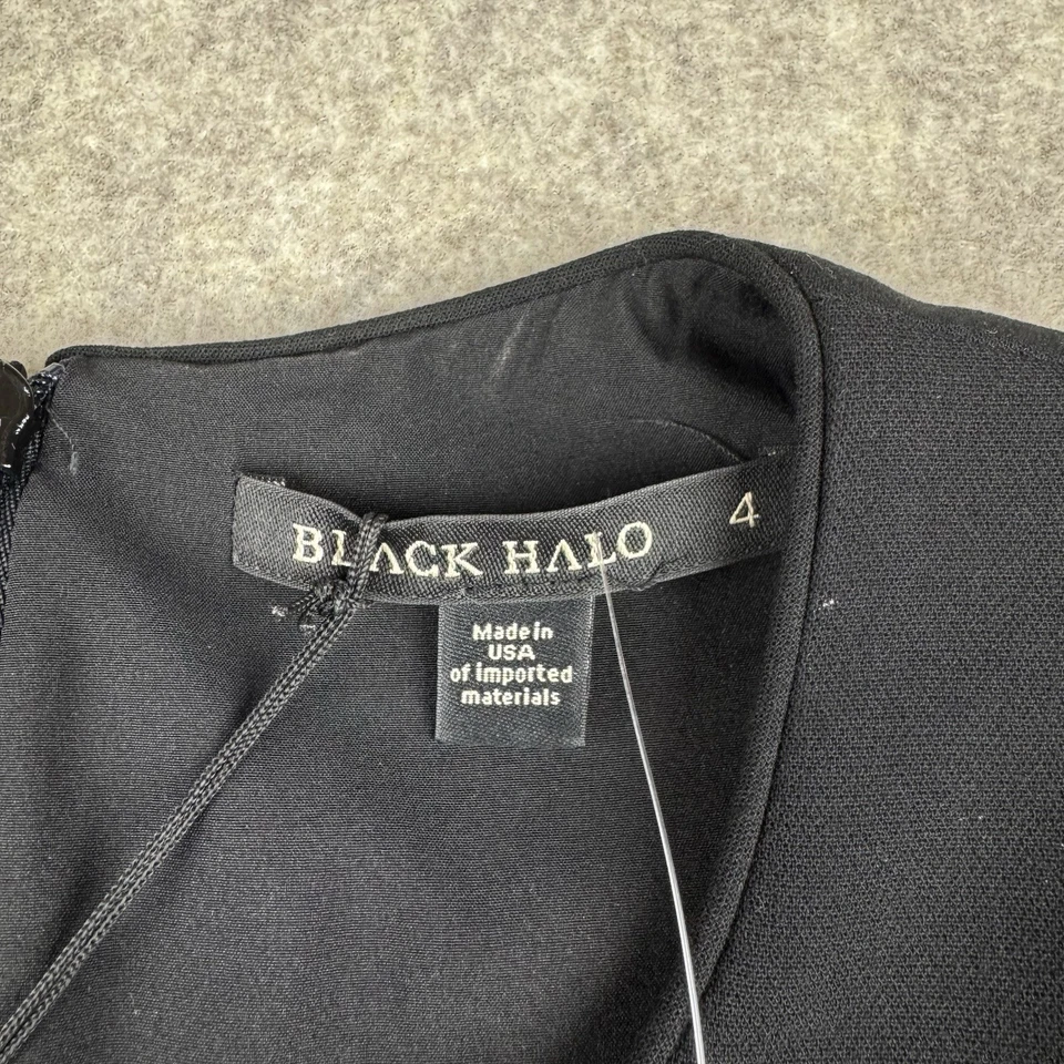 Nuevo con etiquetas Mono Negro Halo Russo Talla 4 Hombro Abullonado Negro Pierna Delgada Bolsillos Delanteros Foto 2 de 4