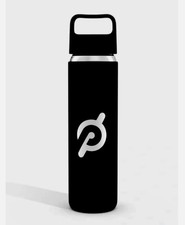 NEW Peloton Water Bottle Black Glass Silicone...