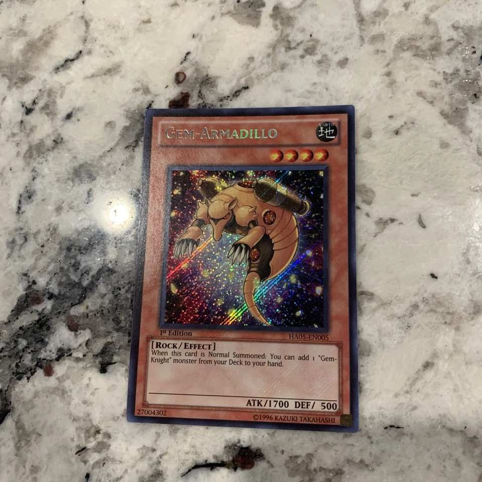 YuGiOh Card Gem-Armadillo HA05-EN005 1st Edition Secret Rare Hidden Arsenal TCG. - Image 2 of 4