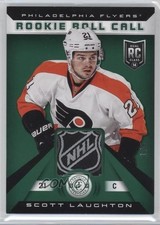 2013 Totally Certified Rookie Roll Call Green Tag 1/5 Scott Laughton Patch 2a8
