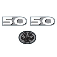 Replace Yamaha outboards motor cover hp horsepower decal sticker 50 hp