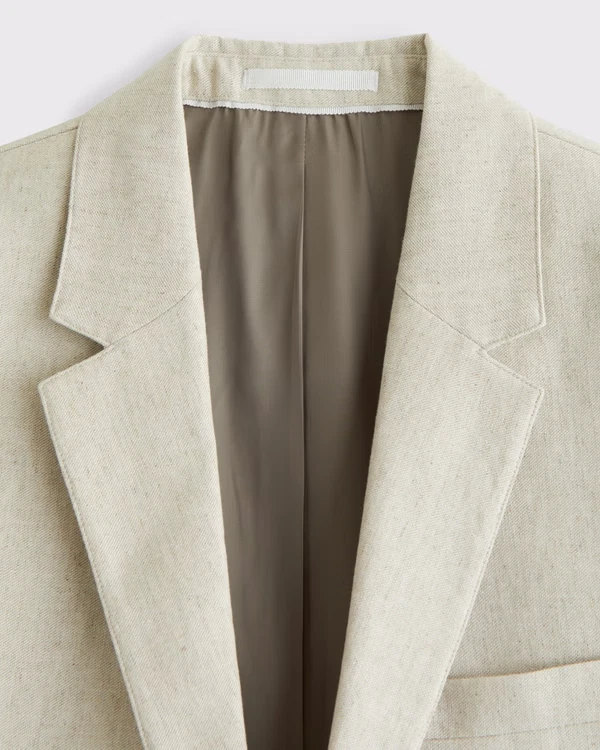 Blazer clásico de mezcla de lino 38S Abercrombie & Fitch Collins para hombre nuevo con etiquetas Foto 3 de 4