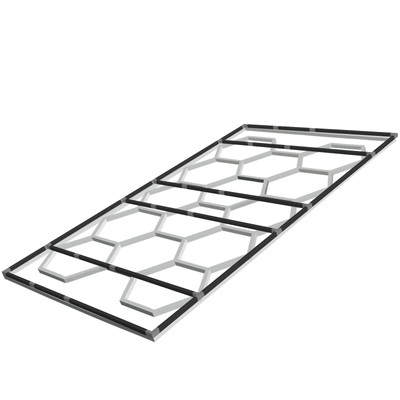 Halterung Rahmen für 14x Hexagon LED Lampe Röhren Werkstatt Garage Wand Decken