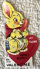 Unused Valentine Rabbit Hi There Honey Bunny ...