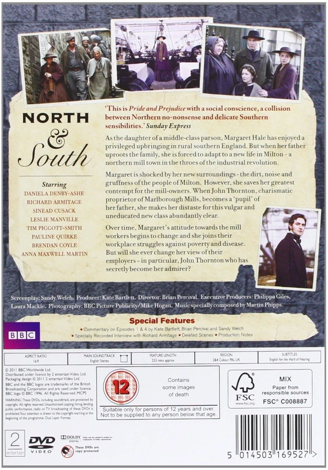 North & South (DVD) Daniela Denby-Ashe Richard Armitage Tim Pigott-Smith - Image 2 of 3