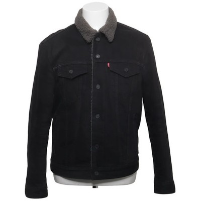 Levi Strauss & Co, Gefütterte Jeansjacke, Herren, Größe: M, Schwarz #7HO