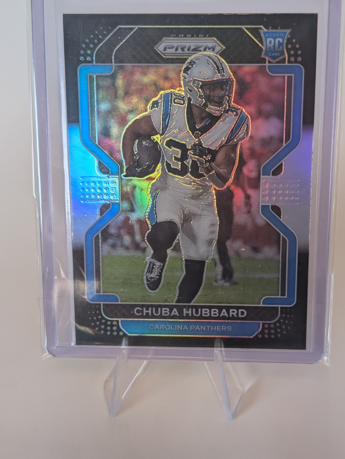 Chuba Hubbard Panini Chronicles Prizm Black #PB24 Silver
