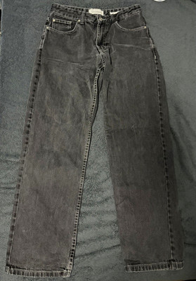 Pull & Bear Wide Leg Jeans Herren Schwarz / Grau Gr. EUR 36 Baggy
