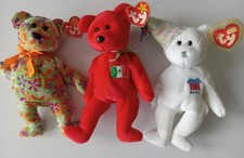 Ty Beanie Babies Lot of 3 1999 "Osito" Bear, 2002 "Arpril" Bear, 2006 "Groovey"