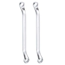 2pcs 45-Degree Offset Box End Wrench 10mm x 12mm Metric Double Box End Wrench