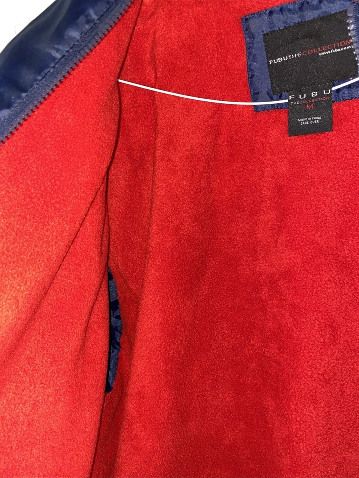 Chaqueta y Chaleco FUBU The Collection Para Hombres Anorak Convertible Azul Fubu Circa-XCII Foto 4 de 4