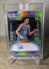 2024-25  Panini Silhouette The Finals Ticket Auto Tidjane Salaun RC #/49 Hornets