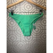 Full Tilt Cheeky High Leg Swim Bottoms Women  s Size S teal green Bikini NWT