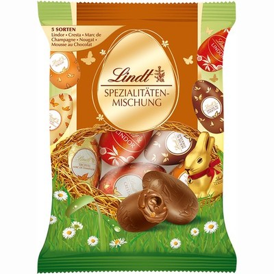 Lindt Spezialitäten Eier einzeln gewickelte gefüllte Ostereier 90g