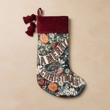 John Derian for Target Merry Christmas Floral Stocking