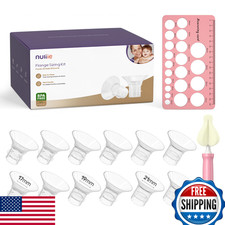 Nuliie 12PCS Silicone Flange Inserts 17/19/21mm - 24mm Breast Pump Shield Kit