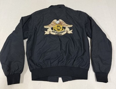 Vintage 80s Harley Davidson Satin Bomber Jacket Men s S USA Eagle Biker MD KE8