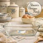 Anchor Hocking Ovenware Loaf Pan Baking dish  1.5 Qt EUC Duck Print 1987 Vintage