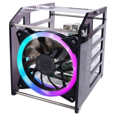 Rack Tower, 4-Layer Gehäuse für Raspberry Pi Cluster, Jetson Nano