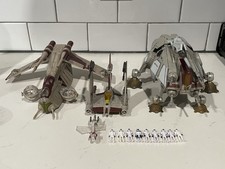 Star Wars Micro Galaxy Squadron Clone Wars Lot: Gunship, AT-TE, & V19 Torrent