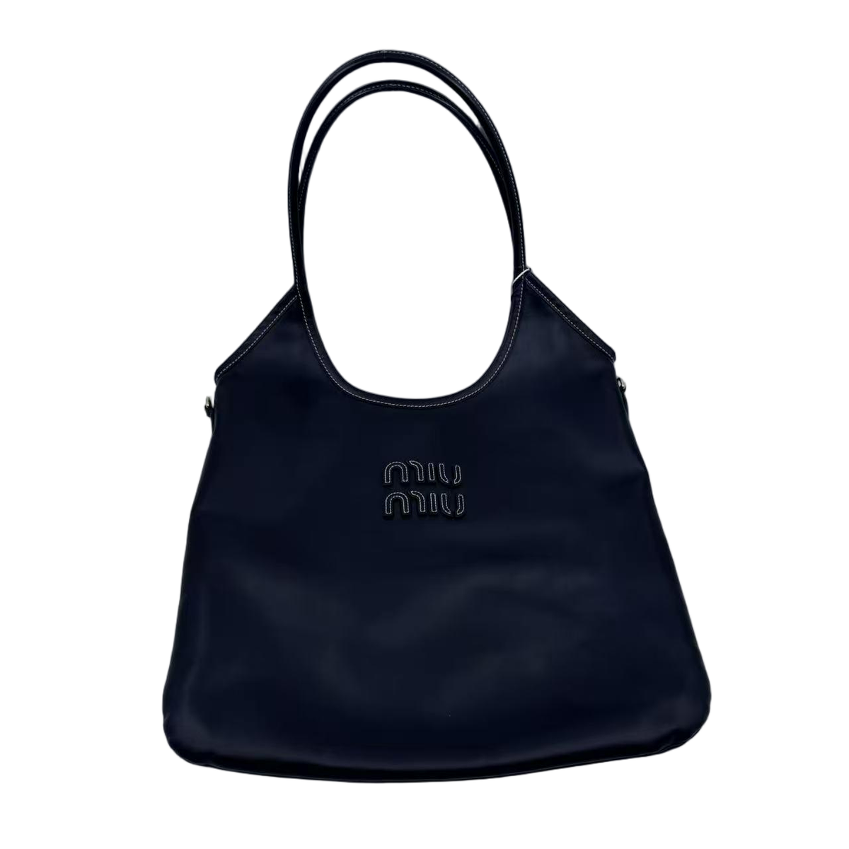 Miu Miu Ivy Black Tote Hobo Bag Leather Women | eBay