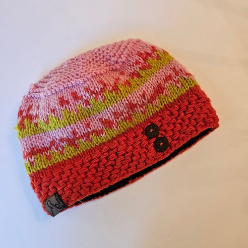 Turtle Fur Womens Wool Beanie Hat Hand Knit Nepal Fleece Lined Colorful OS