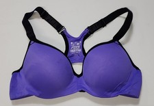 PINK by Victoria's Secret M A-C Ultimate lightly lined sports bra purple black