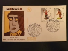 Monaco Premier Day FDC Yvert 1438/39 Santones The Ravi & Blinded 1+F 1984