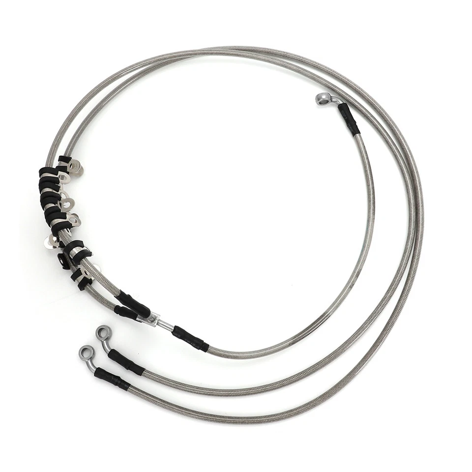 64" Front Braided Brake Hose Assembly For Can-Am Maverick X3 Replace 705601495 - Image 2 of 4