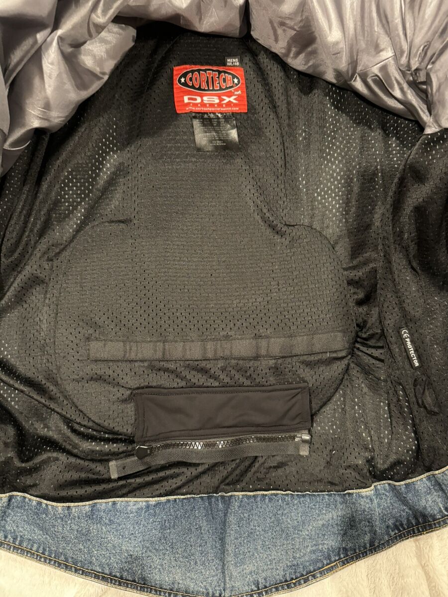 Cortech Rider Blues DSX Motorcycle Armored Jean Denim Jacket Cortech Rider Blues DSX Motorcycle Armored Jean Denim Jacket