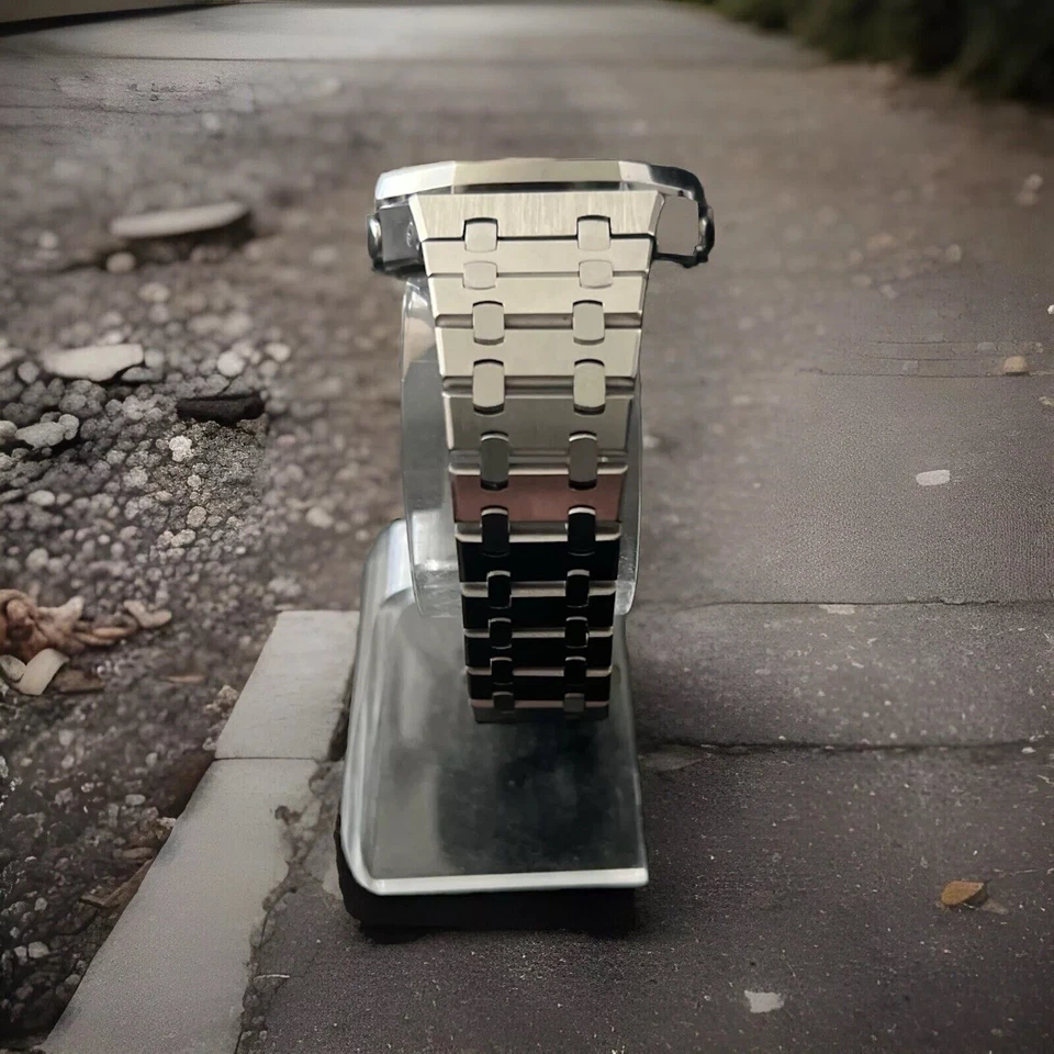 Silver Custom G-Shock GA2100 MOD Casio Watch Casioak Gift For Men Customized - Image 3 of 4