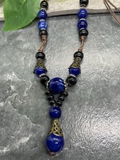 24  Beaded Corded Necklace  2  Beaded Pendant New Free Ship B3719