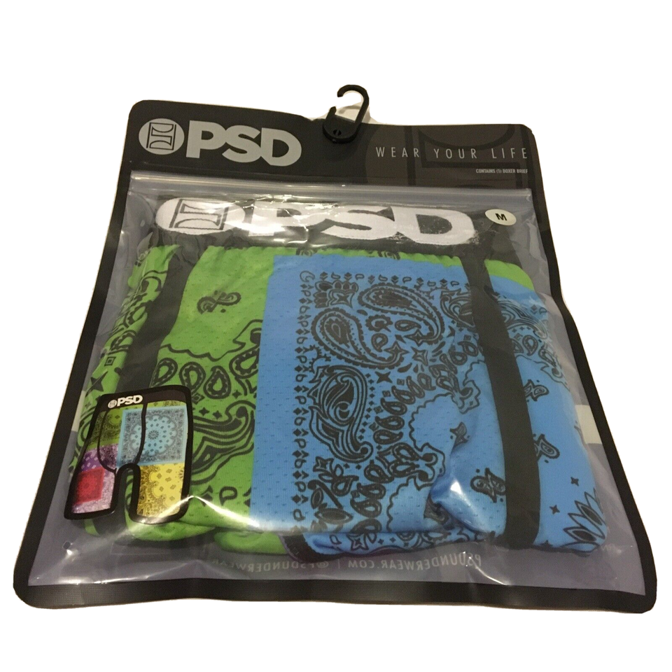 PSD NEON PATCHWORK Wear Your Life Underwear Boxer Briefs Men's Size M