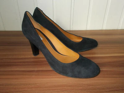 Geox Chaussures Escarpins daim noir 38FR hauts talons - Photo 1/4