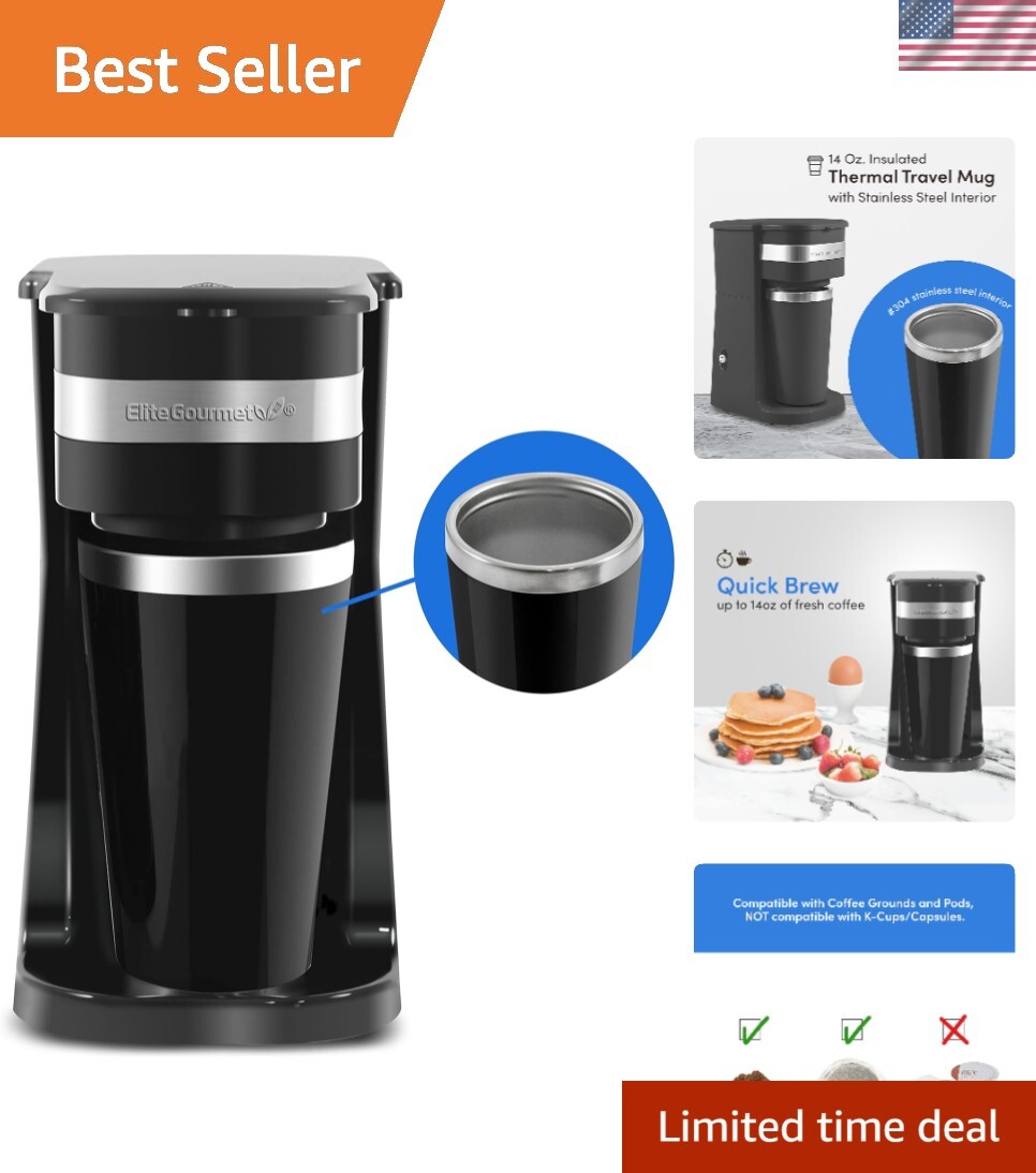 With Stainless Steel Travel Mug - 12oz Capacity
